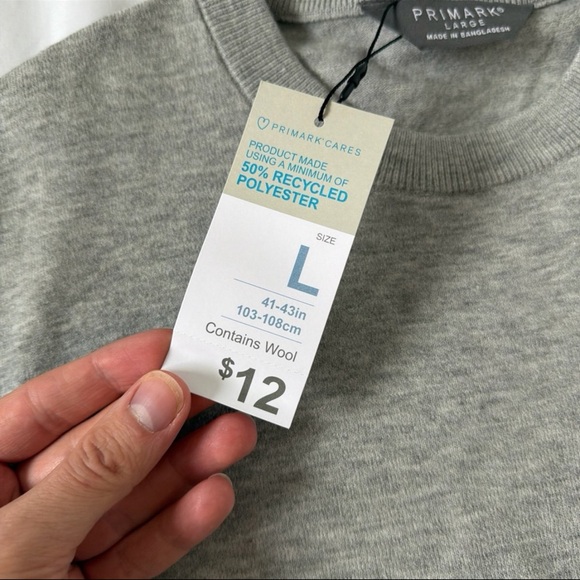 NEW Men’s Grey Primark Sweater - Picture 3 of 3